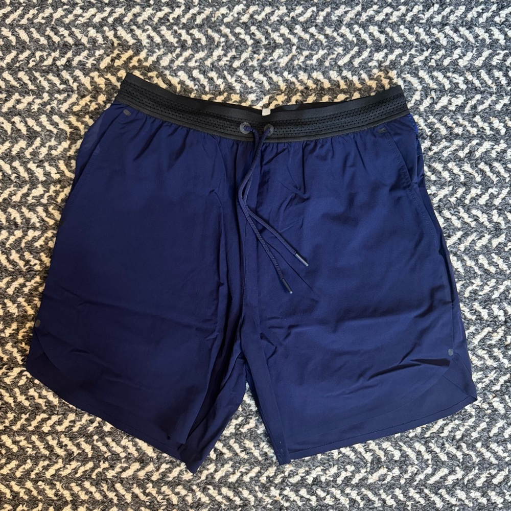 Greyson Running Wolf Shorts in Maltese Blue